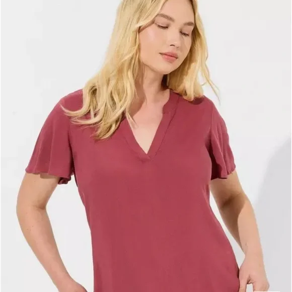 Torrid Flutter Sleeve Top – Size 0 - Picture 1 of 6